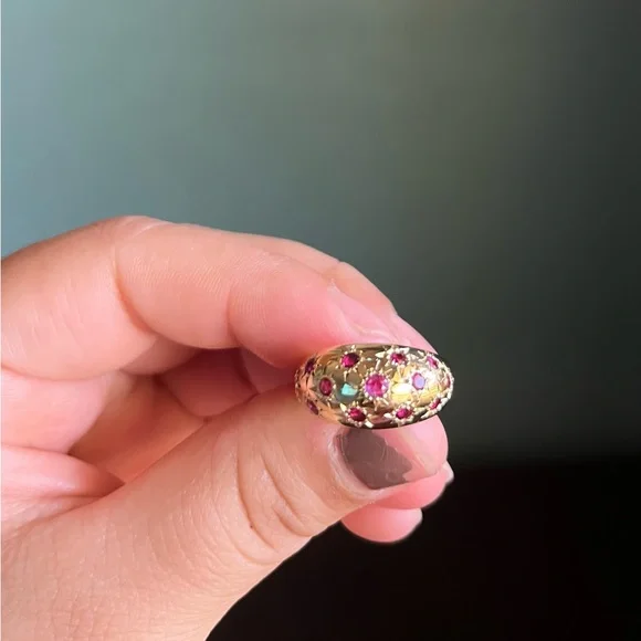 14k yellow gold & Ruby ring - Picture 1 of 7